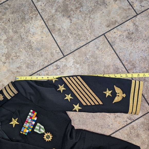 Gail Dauer Embellished Vintage 70s Military Dress Coat - Picture 11 of 13